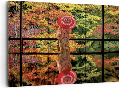 Produktbild von Bild auf Leinwand - Leinwandbild - 3 Teile - Tubikoin Tempel Die Farben - 165x110cm - Wand Bild - Wanddeko - Wandbilder - Leinwanddruck - Bilder - Wanddekoration - Leinwand bilder - CE165x110-4485