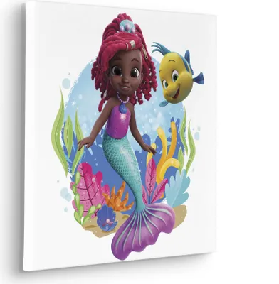 Produktbild von Komar Keilrahmenbild - Disney Ariel Baby Mermaid - Größe: 40 x 40 cm