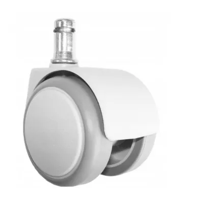 Obrázek produktu pro 5x Kolečka kancelářských židlí 11mm Průměr čepu 50mm Kolečka Kolečka židlí Kolečka Kolečka židlí Sada koleček Bílá/šedá