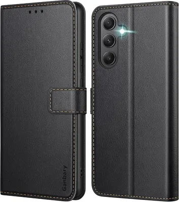 Immagine prodotto di Custodia per cellulare Samsung Galaxy A35 5G in nero con flip cover in pelle