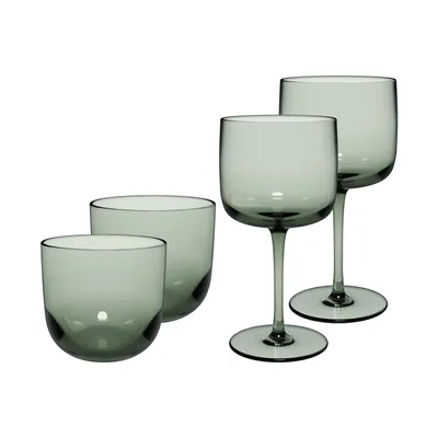 Produktbild von like. by Villeroy & Boch Like Glass Wein- und Wassergläser Set 4-teilig - Sage
