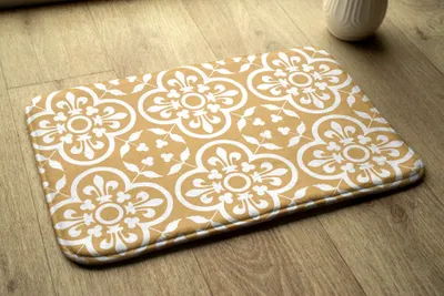 Produktbild von Badteppich Saugfähige - Badezimmer Teppich - Rutschfester Badvorleger Badematte - 75x45 cm - Geometrische Muster