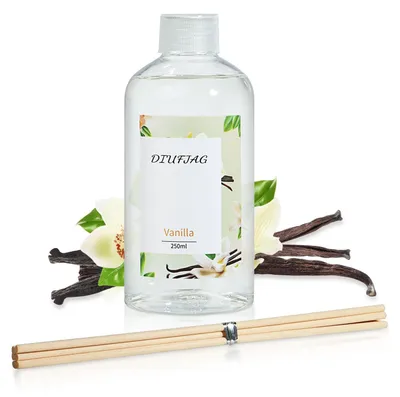 Imagen del producto de Difusor de aromas Navulling de 250 ml con aroma a vainilla y 6 palitos difusores