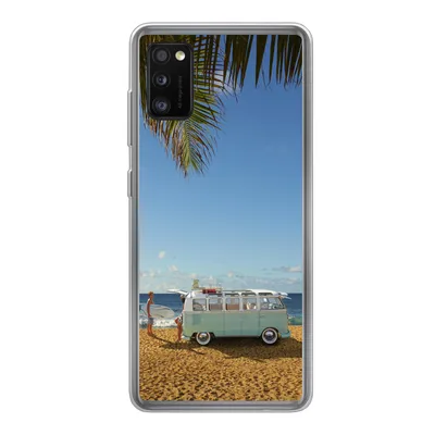 Produktbild von MuchoWow® Handyhülle Schutzhülle Hülle für Samsung Galaxy A41 Strand - Bus - Surfen Silikon Softcase Handy Hülle - Mobiltelefon