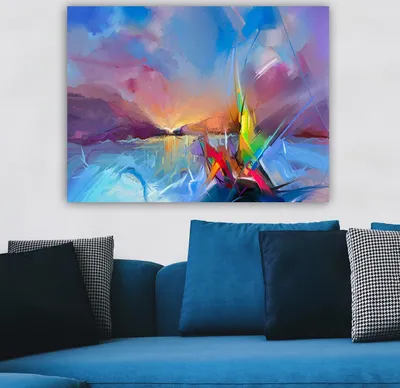 Produktbild von Wallity, 1054276691_70100- HPE1667, Bunt, Leinwandbilder, 70 x 100 cm, 100% Leinwand