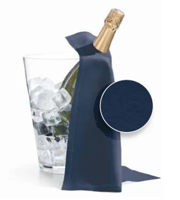 Produktbild von Flaschentuch in Blau für Eiskübel, Weintuch / Flaschentuch, 40 x 40 cm,  1 Rolle = 12 Tücher