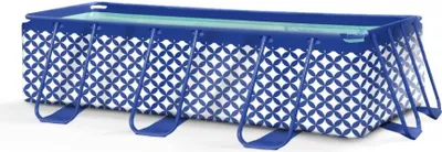 Produktbild von Swim Essentials Rahmenpool blau/weiß,  400 x 200 x 100 cm | Swimming Pool Planschbecken Schwimmbecken