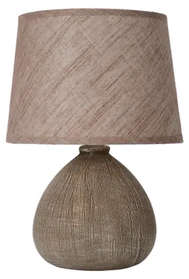 Image de Lampe de table - Diamètre 18 cm - 1 douille E14 - Marron