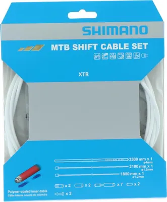 Produktbild von SHIMANO Schaltzug-Set MTB XTR polymerbeschichtet - 3300 mm, Weiß