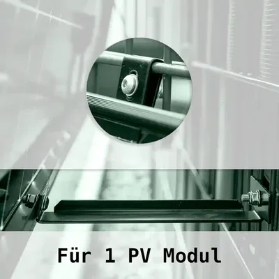 Produktbild von Zaun PV Montagepaket Angewinkelt für 1 PV-Modul Schwarz M3B Solar Zaun Montage : 0% nach §12 Abs. 3 UstG*