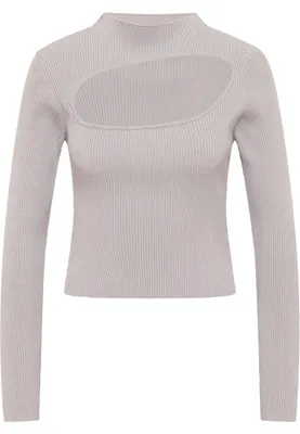 Zdjęcie produktu dla Sweter damski z wełny - szary. Tavite, damski sweter z wełny - szary, rozmiar XS/S
