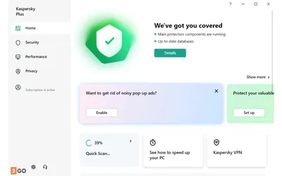 Produktbild von Kaspersky Plus + VPN Antivirus-Software für 1 Gerät, 1 Jahr