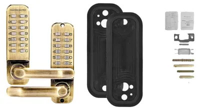Image de Verrouillage de porte mécanique sans clé, conception anti-effraction, compatibilité universelle, bronze
