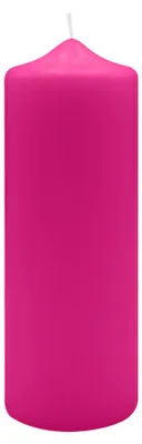 Produktbild von Spitzkopf Stumpen Kerzen Fuchisa Pink 20 x Ø 7 cm, 6 Stück