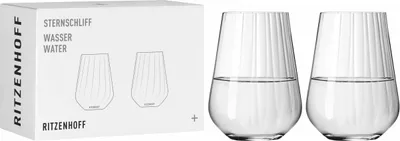 Immagine prodotto di Ritzenhoff Wasserglas 2er-Set Sternschliff 002, Kristallglas, 540 ml, 3681002