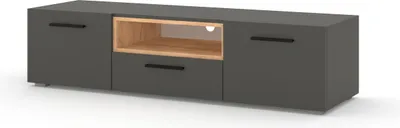 Produktbild von Lowboard TV-Schrank Anette 151 cm Kommode Stehschrank TV Tisch Sideboard Hi-Fi Grau Matt Golden Craft