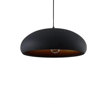 Produktbild von Lindby Pendellampe Gerwina, schwarz/gold, Metall, 40 cm, E27