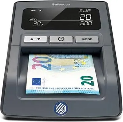 Produktbild von SAFESCAN Geldprüfmaschine 155-S Schwarz, Geeignet für EUR, GBP, CHF, PLN und HUF, Anzahl der Erkennungspunkte 7, Wertzählung