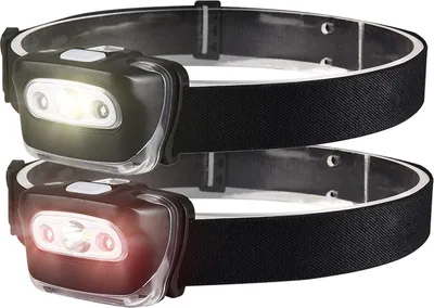 Produktbild von 2x LED Stirnlampe Verstellbar – Unisex Kopflampe Ideal für Outdoor & Notfallset