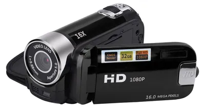 Produktbild von AIORBER Digitalkamera für Kinder, 16MP Full HD 1080P, 2,7" LCD, 270° drehbar, 16x Digitalzoom, Kinderkameras, AVI-Videoformat, 11,7x5x 5,5 cm, Schwarz