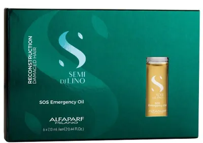 Immagine prodotto di Alfaparf Milano Semi Di Lino Reconstruction SOS Emergency Oil trattamento rinforzante per capelli secchi e danneggiati 6 x 13 ml