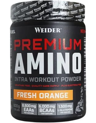 Obrázek produktu pro Weider amino premium, čerstvý pomeranč, prášek, 800 g 10004
