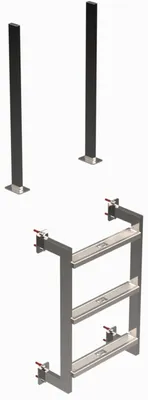 Produktbild von Eichenwald Poolleiter Modell 12.3 Klassik Beckentiefe 1060mm 3 Stufen