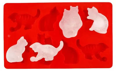 Produktbild von Eiswürfelformen aus Silikon in Katzenform für Gelee, Kekse, Schokolade, Süßigkeiten oder Gelatine