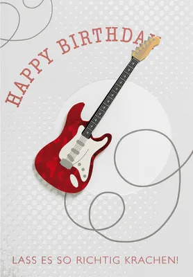 Produktbild von Geburtstag  Glückwunschkarte im Format 115x17cm mit Umschlag