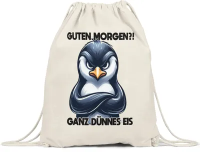 Produktbild von Guten Morgen Ganz dünnes Eis Turnbeutel Humor Büro Lustig Spruch Morgenmensch