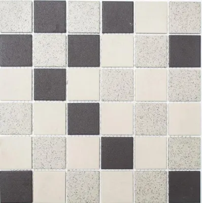 Produktbild von Mosaik Fliese Keramik hellbeige grau unglasiert MOS16-2011