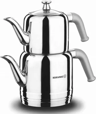 Produktbild von Korkmaz Riva Teekanne 1,1 l/1,9 l Edelstahl für Gas Elektro Induktion