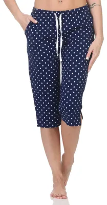Obrázek produktu pro Dámské pyžamo Capri kalhoty 3/4 délky - Mix & Match - ideální pro kombinování ; dots_navy , 48
