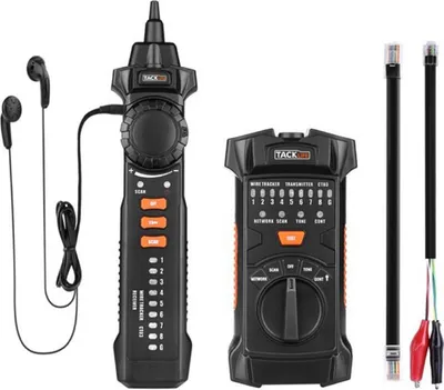Zdjęcie produktu dla TACKLIFE CT03 Wire Tracker, wielofunkcyjny tester kabli RJ11 RJ45, tester kabli z sondą NCV do sortowania kabli sieciowych