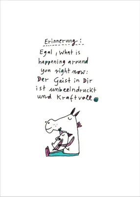 Produktbild von Postkarte Karindrawings "Erinnerung: Egal, what is happening around you ..."