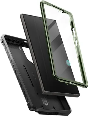 Produktbild von Supcase, Samsung Galaxy S24 Ultra stoßfeste Rundumhülle mit Ständer, Khakigrün