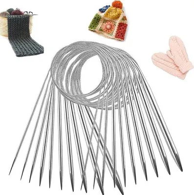 Produktbild von Edelstahl Rundnähnadeln 10 Stück 4-6 mm