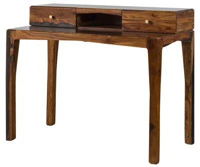 Produktbild von MASSIVMOEBEL24.DE Schreibtisch Sheesham 120x60x95 dunkelbraun lackiert ANCONA #250