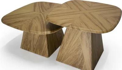 Produktbild von Luxus Couchtisch Set 2x moderne Holztische Design-Möbel 2-teilig für Wohnzimmer