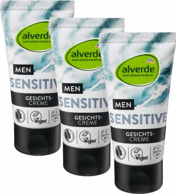 Obrázok produktu pre 3 x alverde MEN - Krém na tvár - Sensitive Nature (3 x 50 ml)