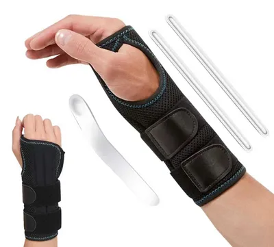 Imagen del producto de Vendaje para la muñeca con 3 soportes, ajustable, talla S/M, para artritis y esguinces