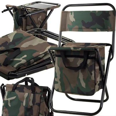 Produktbild von Klappbarer Outdoor-Stuhl Grün/Braun - Ideal für Camping und Angeln KP39131