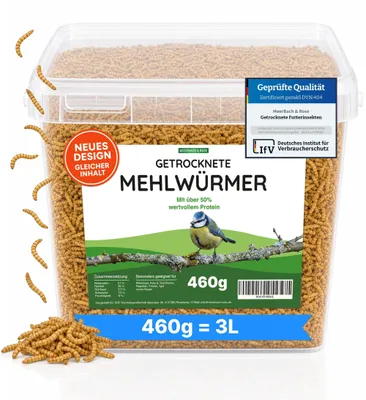 Productafbeelding van MEELWORMDROOGSEL, 460 gram in emmer (gelijk aan 3 liter)