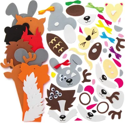 Produktbild von Waldtiere Lesezeichen Bastelset - Kreative Kunstprojekte - 8 Stück