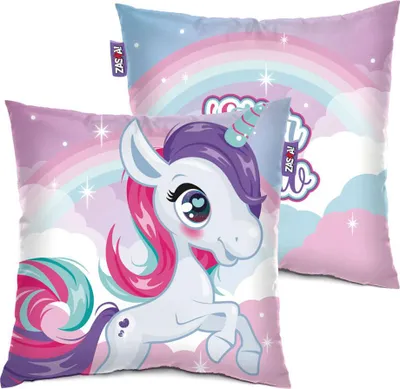Obrázek produktu pro Zaska Unicorn 40x40 cm polštář Pink Pink One Size