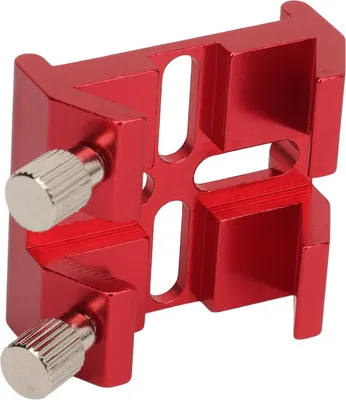 Image de Base universelle en queue d'aronde pour télescopes avec fermeture par vis à molette, pour un montage individuel du viseur, Compatible avec les modèles de (Rouge)