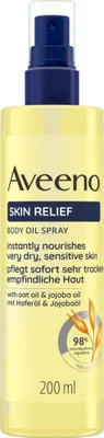 Produktbild von Aveeno Skin Relief Körperöl-Spray mit Haferöl & Jojobaöl für trockene Haut, 200 ml Öl