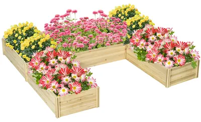 Immagine prodotto di Fioriera da Esterno 5 Pezzi 230x230x28 cm in Legno di Abete Naturale