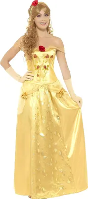 Immagine prodotto di Abito lungo da principessa per donna giallo - S
