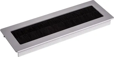 Produktbild von 1 x Kabeldurchlass Kabeldurchführung Toledo aus Aluminium silber eloxiert 20 x 7 cm Einbaumaß: 19 x 6 x 1,6 cm